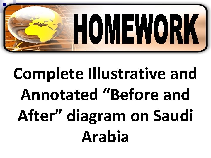 Complete Illustrative and Annotated “Before and After” diagram on Saudi Arabia 