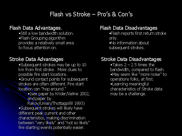 Flash vs Stroke – Pro’s & Con’s Flash Data Advantages. Flash Data Disadvantages Stroke