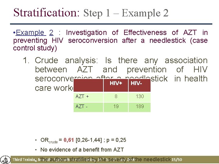 Stratification: Step 1 – Example 2 • Example 2 : Investigation of Effectiveness of Stratification: Step 1 – Example 2 • Example 2 : Investigation of Effectiveness of