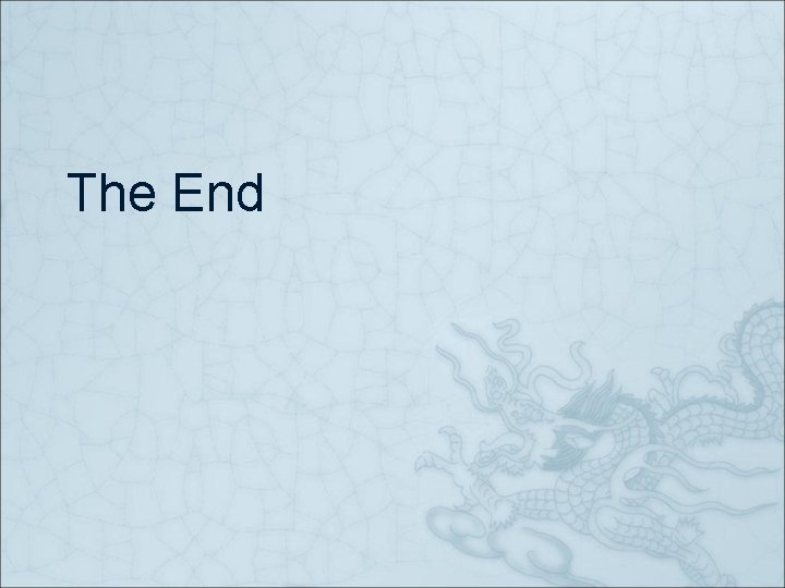 The End  The End
