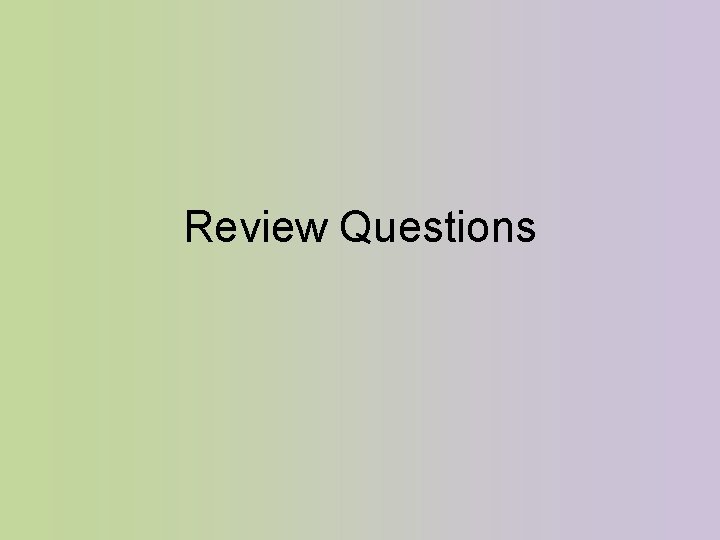 Review Questions 