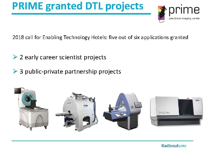 PRIME granted DTL projects 2018 call for Enabling Technology Hotels: five out of six