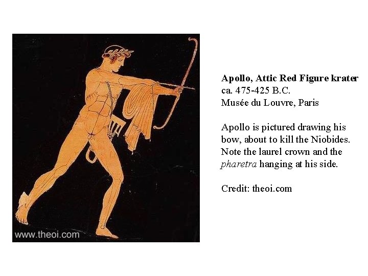 Apollo, Attic Red Figure krater ca. 475 -425 B. C. Musée du Louvre, Paris