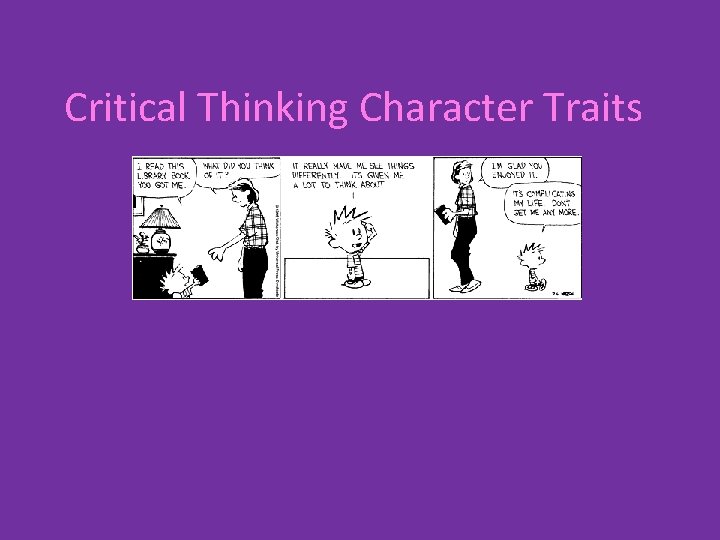 Critical Thinking Character Traits 