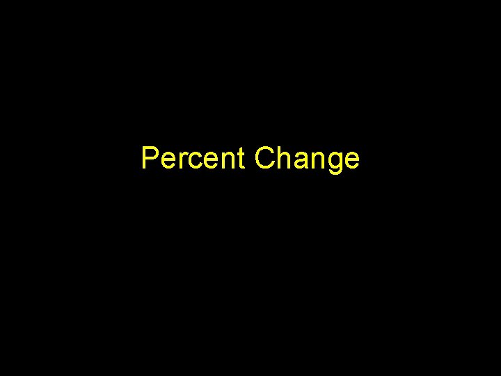 Percent Change 