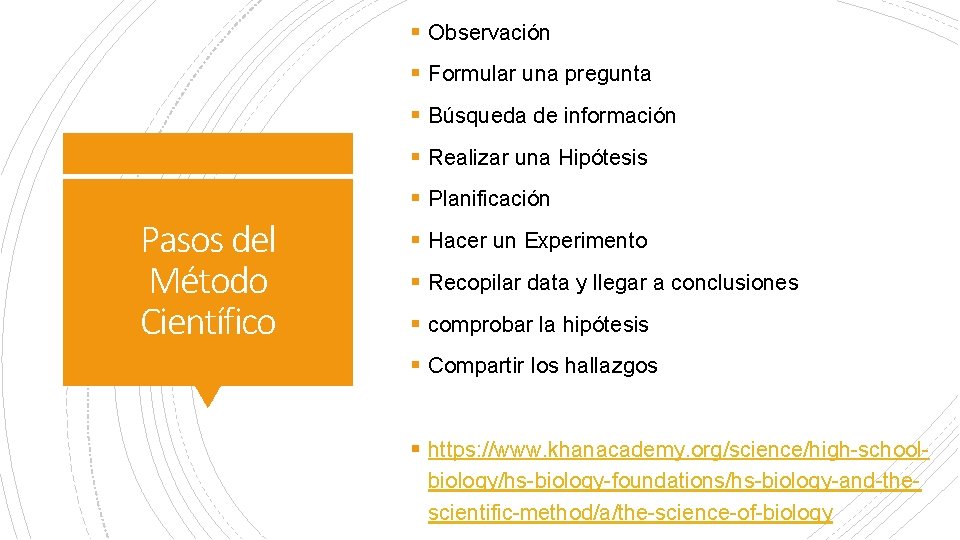 § Observación § Formular una pregunta § Búsqueda de información § Realizar una Hipótesis § Observación § Formular una pregunta § Búsqueda de información § Realizar una Hipótesis