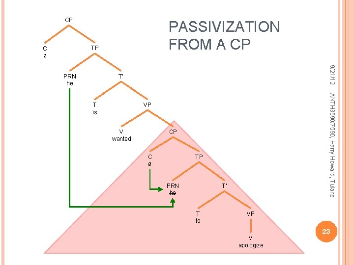 CP PASSIVIZATION FROM A CP TP C ø 9/21/12 PRN he T’ ANTH 3590/7590,