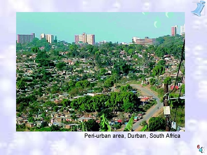 Peri-urban area, Durban, South Africa 6 