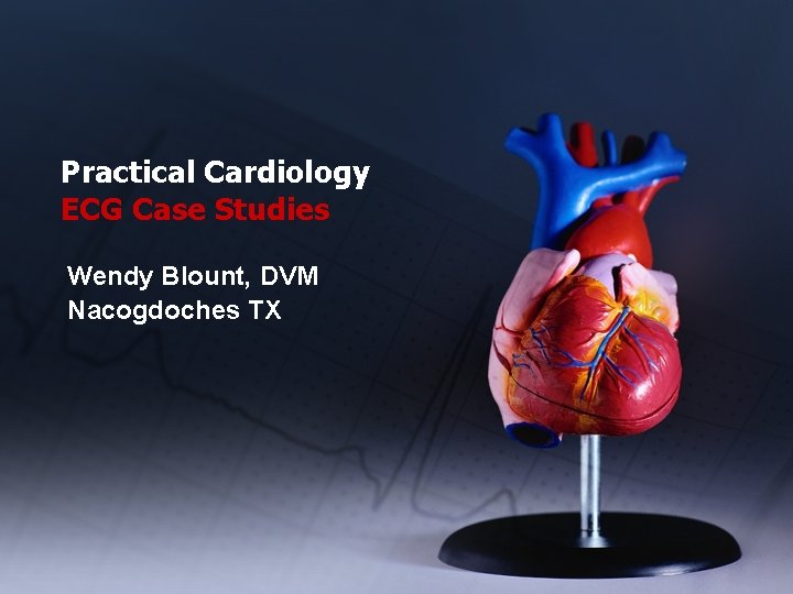 Practical Cardiology ECG Case Studies Wendy Blount, DVM Nacogdoches TX 