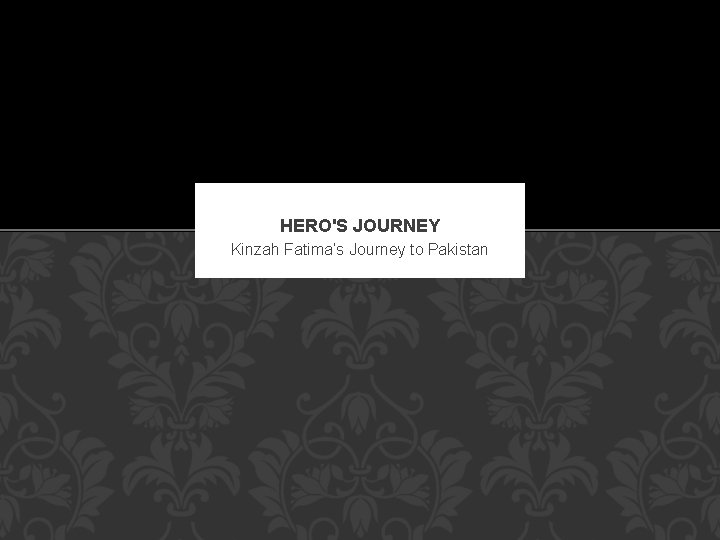 HERO'S JOURNEY Kinzah Fatima’s Journey to Pakistan 