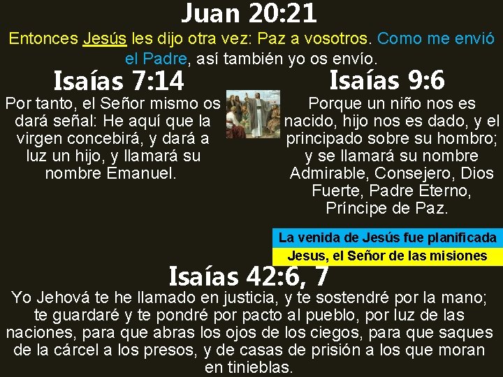 Juan 20: 21 Entonces Jesús les dijo otra vez: Paz a vosotros. Como me Juan 20: 21 Entonces Jesús les dijo otra vez: Paz a vosotros. Como me