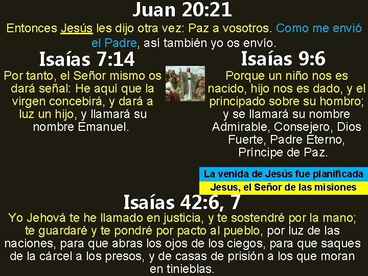Juan 20: 21 Entonces Jesús les dijo otra vez: Paz a vosotros. Como me Juan 20: 21 Entonces Jesús les dijo otra vez: Paz a vosotros. Como me