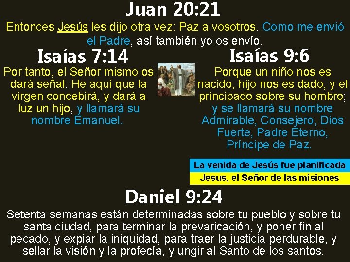 Juan 20: 21 Entonces Jesús les dijo otra vez: Paz a vosotros. Como me Juan 20: 21 Entonces Jesús les dijo otra vez: Paz a vosotros. Como me