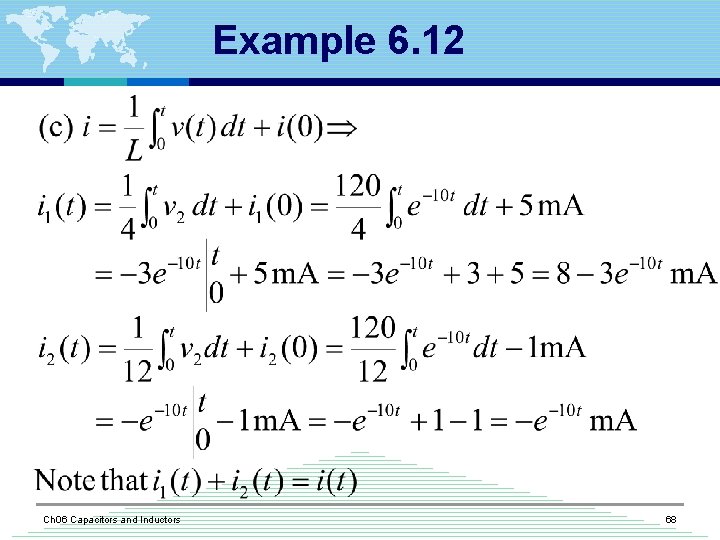 Example 6. 12 Ch 06 Capacitors and Inductors 68 