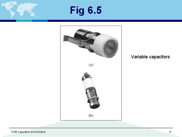 Fig 6. 5 Variable capacitors Ch 06 Capacitors and Inductors 8 