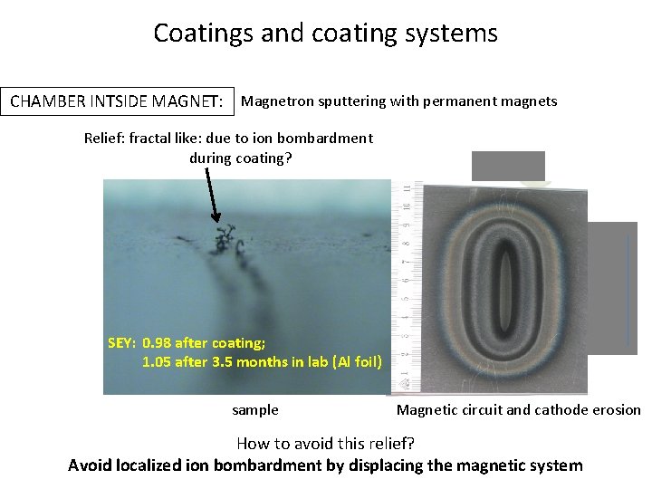 Coatings and coating systems CHAMBER INTSIDE MAGNET: Magnetron sputtering with permanent magnets Relief: fractal