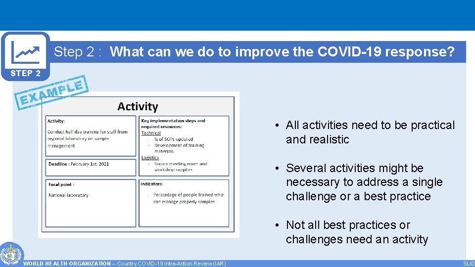 Step 2 : What can we do to improve the COVID-19 response? STEP 2