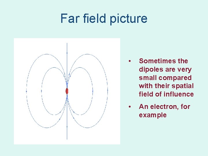 Far field picture • Sometimes the dipoles are very small compared with their spatial Far field picture • Sometimes the dipoles are very small compared with their spatial