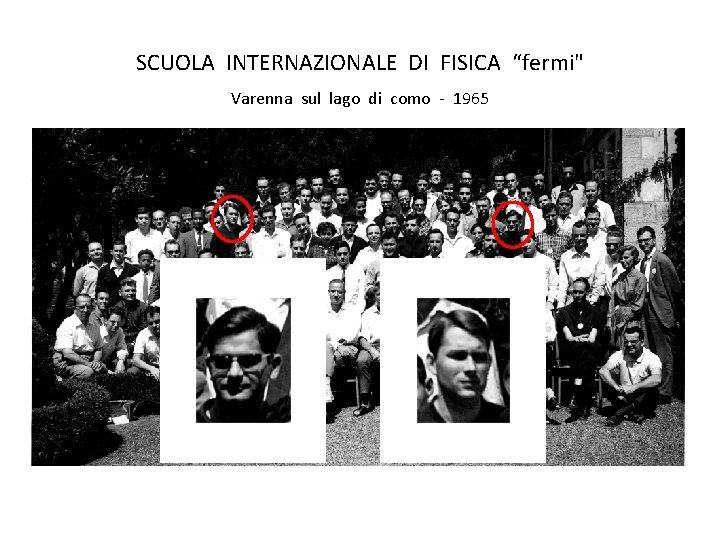 SCUOLA INTERNAZIONALE DI FISICA “fermi" Varenna sul lago di como - 1965 