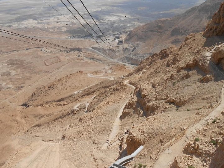 PARA LLEGAR A LO ALTO DE MASADA, ES NECESARIO SUBIR EN TELESFÉRICO 