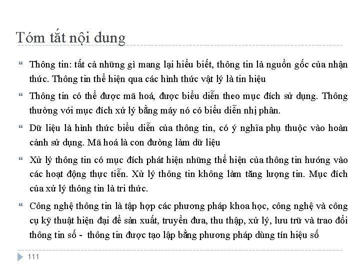 Tóm tắt nội dung Thông tin: tất cả những gì mang lại hiểu biết,