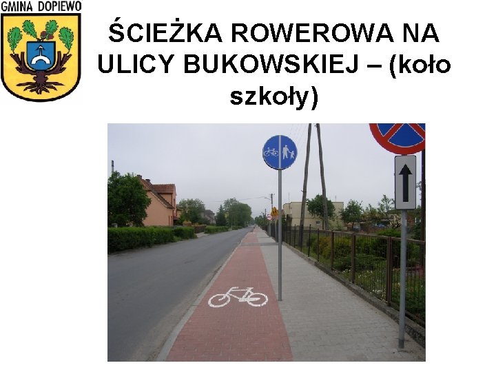 ŚCIEŻKA ROWEROWA NA ULICY BUKOWSKIEJ – (koło szkoły) 