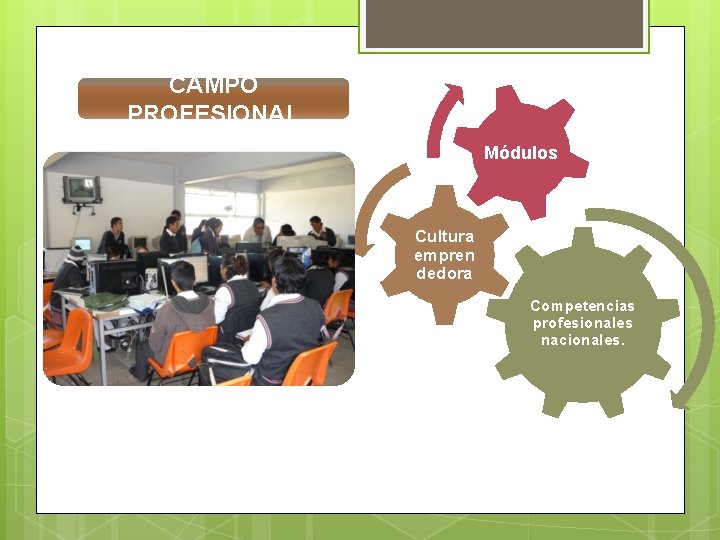 CAMPO PROFESIONAL Módulos Cultura empren dedora Competencias profesionales nacionales. 