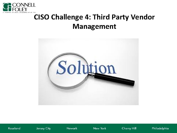 CISO Challenge 4: Third Party Vendor Management 