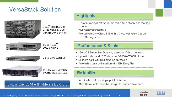 Versa. Stack Solution Highlights ® Cisco UCS B and C Series Servers, UCS Manager,