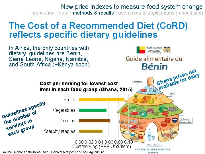 New price indexes to measure food system change motivation | data | methods &