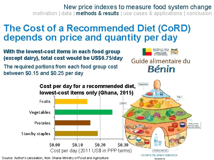 New price indexes to measure food system change motivation | data | methods &