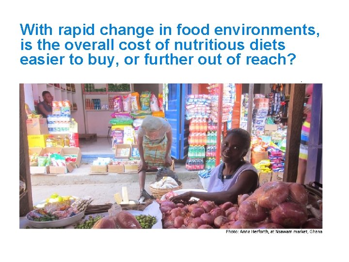 With rapid change in food environments, is the overall cost of nutritious diets easier