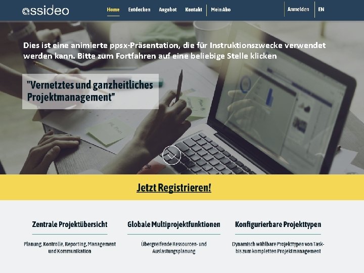 Dies ist eine animierte ppsx-Präsentation, die für Instruktionszwecke verwendet werden kann. Bitte zum Fortfahren