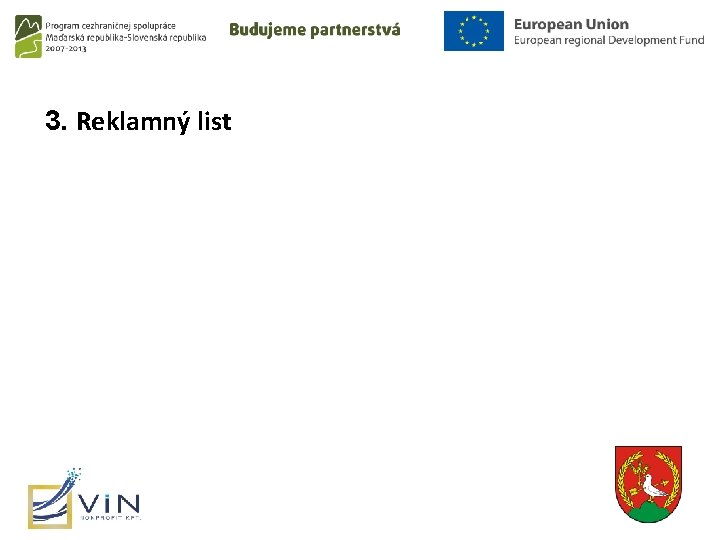 3. Reklamný list 