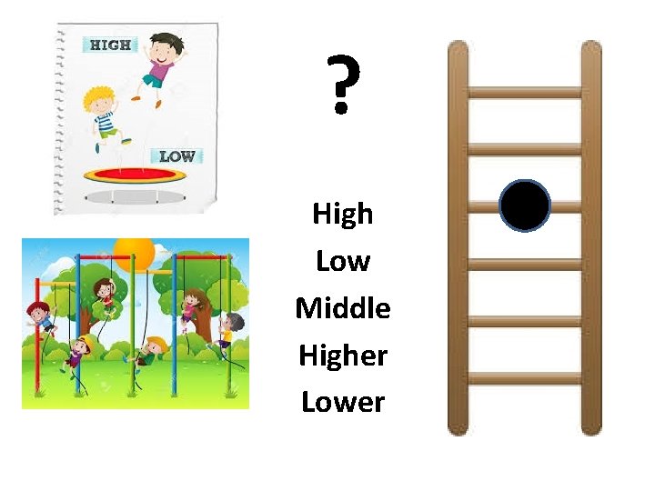 ? High Low Middle Higher Lower 