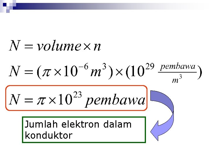 Jumlah elektron dalam konduktor 
