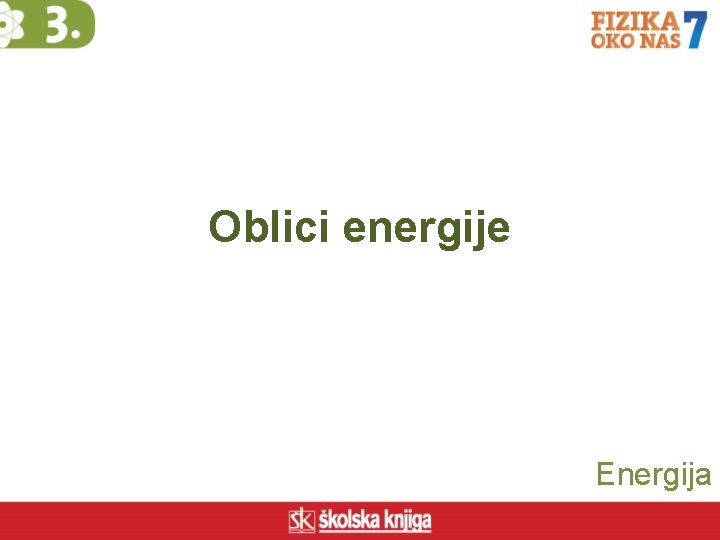 Oblici energije Energija 