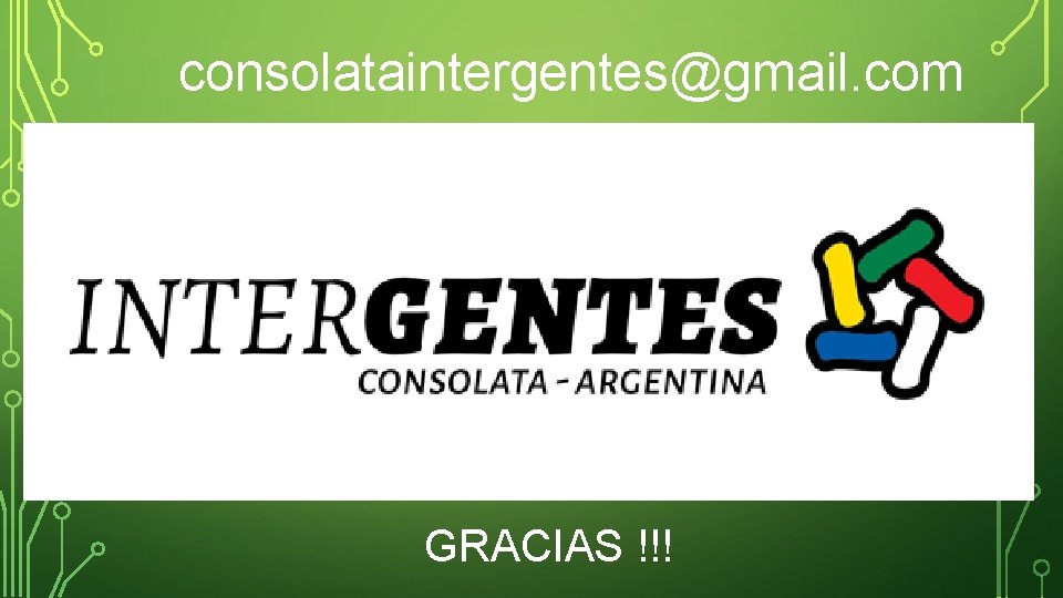 consolataintergentes@gmail. com GRACIAS !!! 