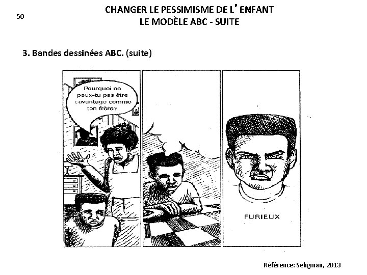 50 CHANGER LE PESSIMISME DE L’ENFANT LE MODÈLE ABC - SUITE 3. Bandes dessinées