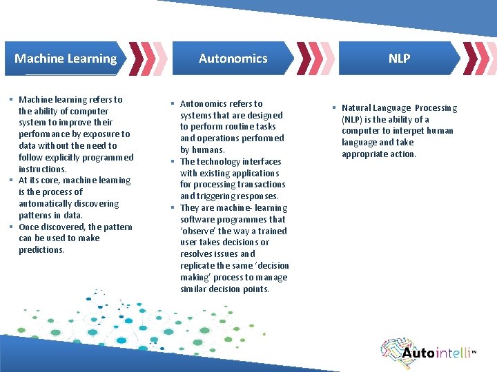 Machine Learning § Machine learning refers to the ability of computer system to improve