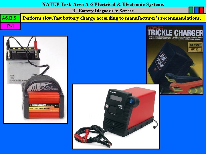 NATEF Task Area A-6 Electrical & Electronic Systems B. Battery Diagnosis & Service A