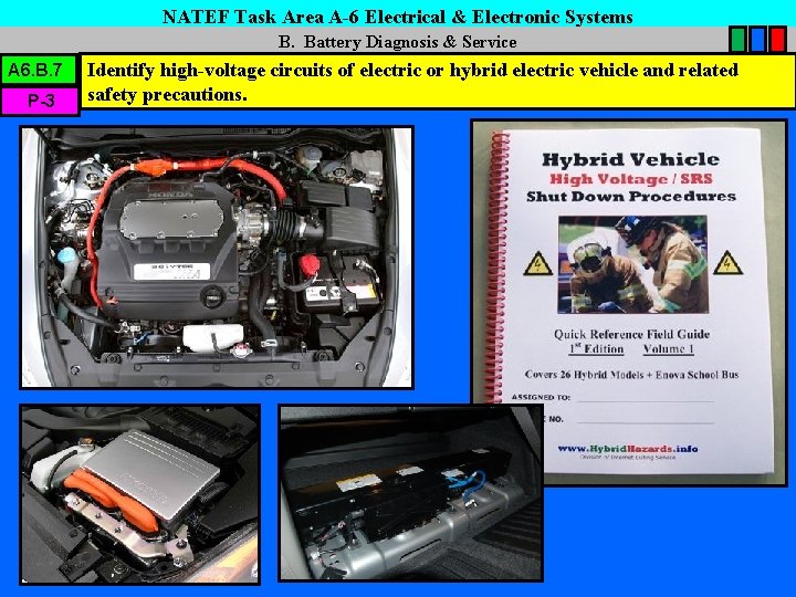 NATEF Task Area A-6 Electrical & Electronic Systems B. Battery Diagnosis & Service A