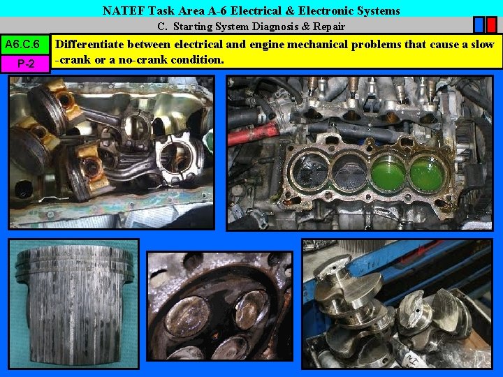 NATEF Task Area A-6 Electrical & Electronic Systems C. Starting System Diagnosis & Repair