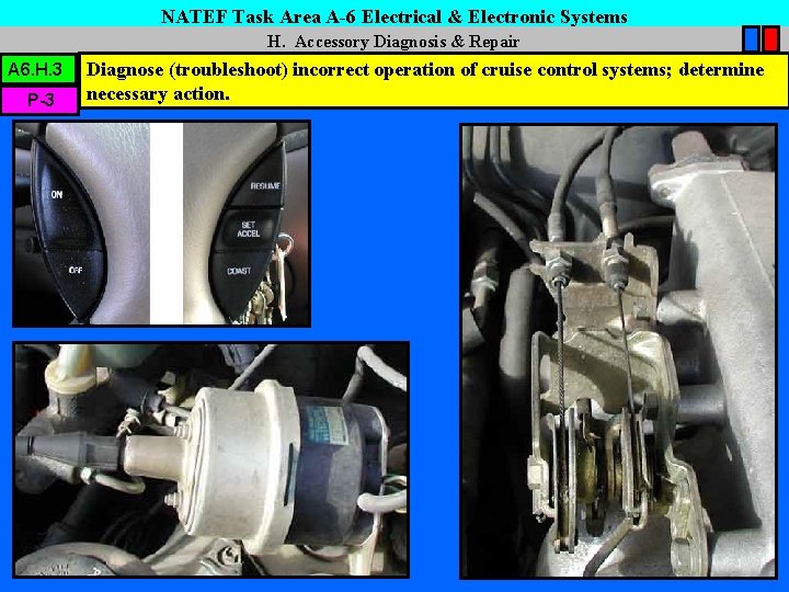 NATEF Task Area A-6 Electrical & Electronic Systems H. Accessory Diagnosis & Repair A