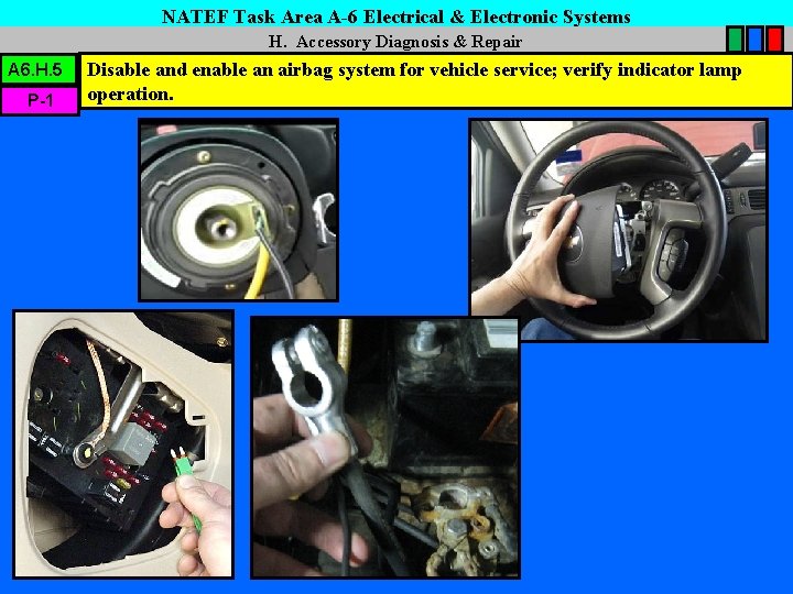 NATEF Task Area A-6 Electrical & Electronic Systems H. Accessory Diagnosis & Repair A