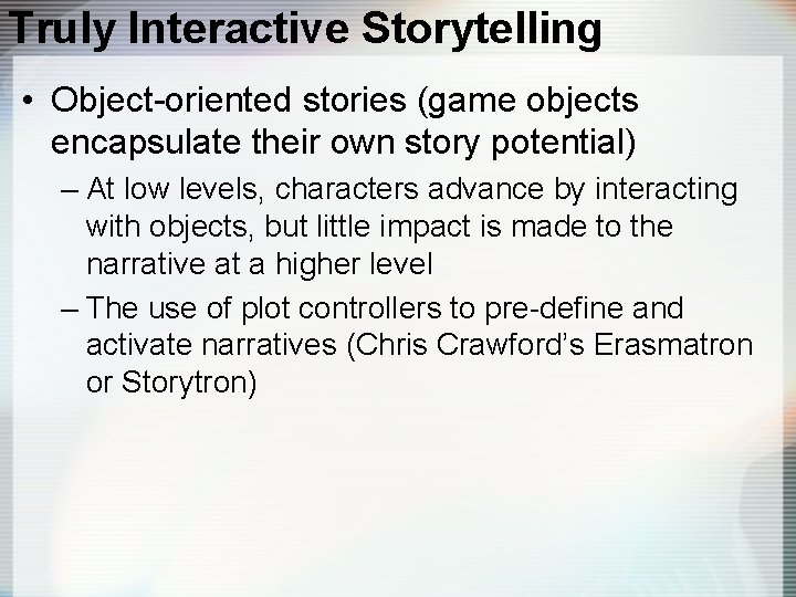 Interactive Digital Storytelling Synthesizing Storytelling Training and ...