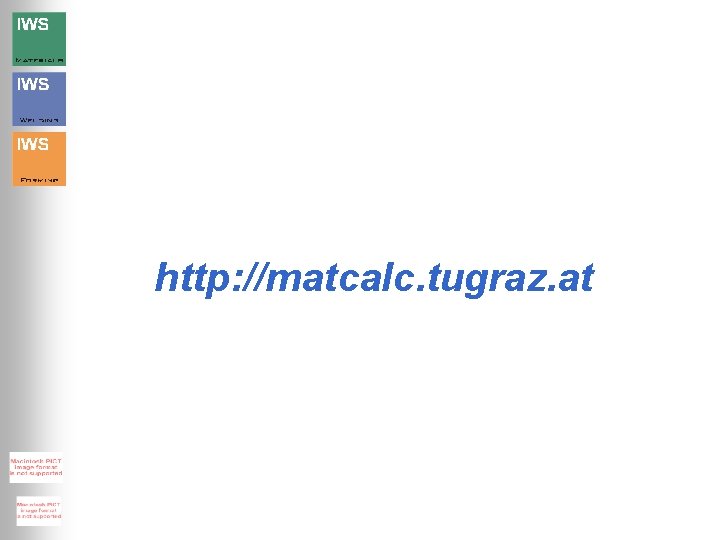 http: //matcalc. tugraz. at 