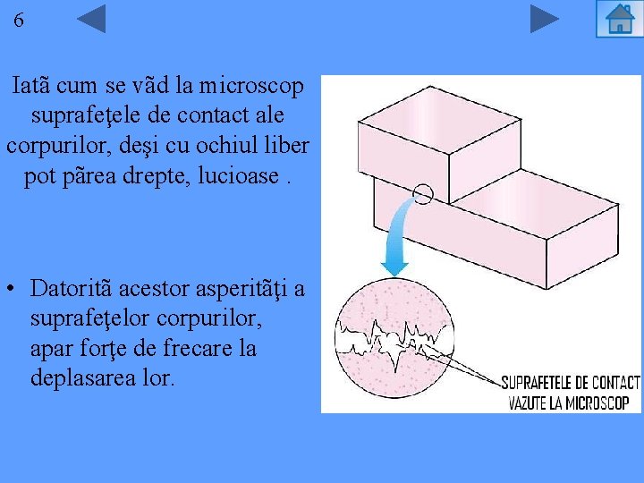 66 Iatã cum se vãd la microscop suprafeţele de contact ale corpurilor, deşi cu