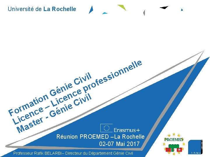 Université de La Rochelle e l l ne n o i l i s