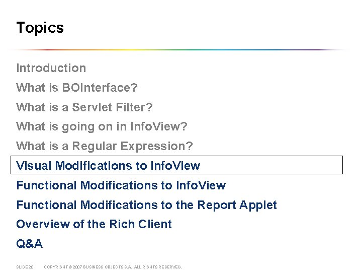 Topics Introduction What is BOInterface? What is a Servlet Filter? What is going on